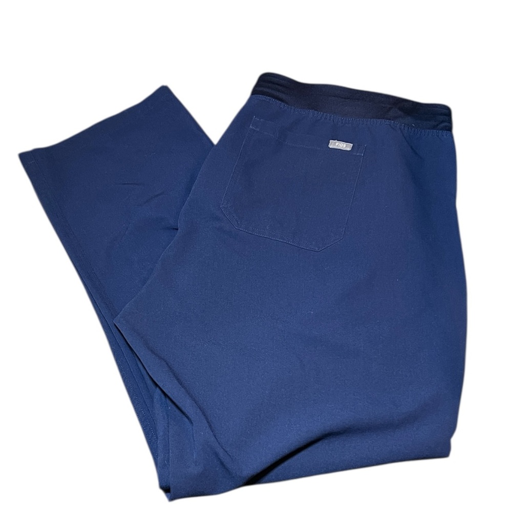 Women FIGS Navy Wide Leg High Waisted XXL Tall Scrub Pant
